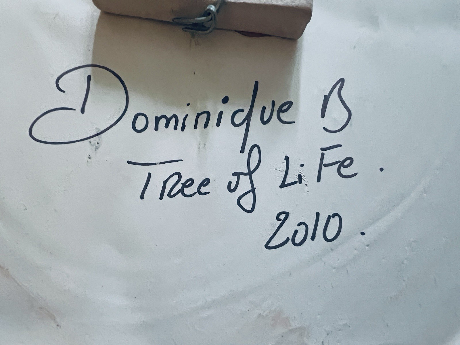 Dominique Blain Ceramic Sculpture Wall Plate « Tree Of Life” 2010. Artist Signed