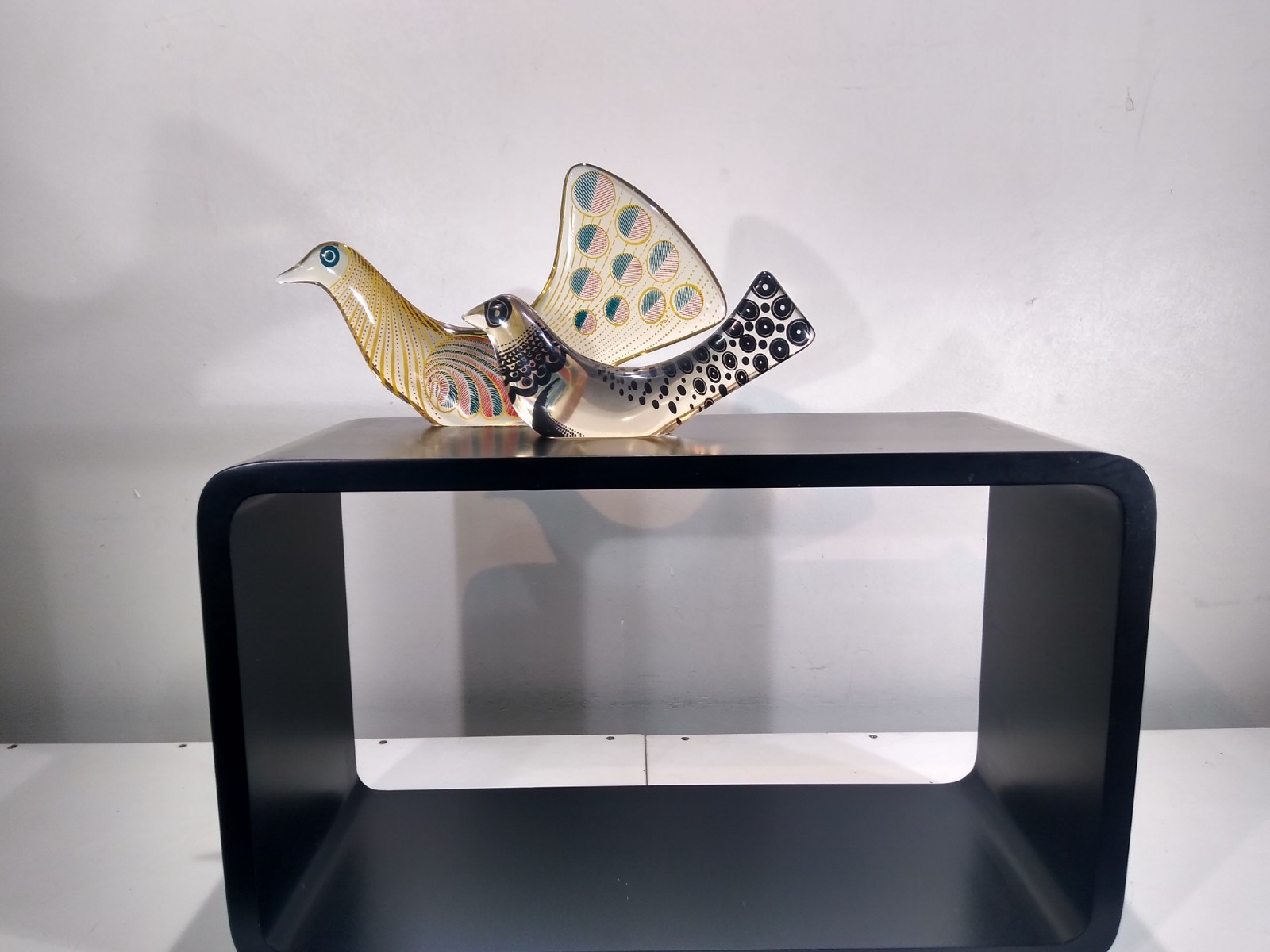 Abraham Palatnik Lucite Acrylic Op Art Bird Sculpture Vtg Modern Brazil MCM 8.5&Prime;