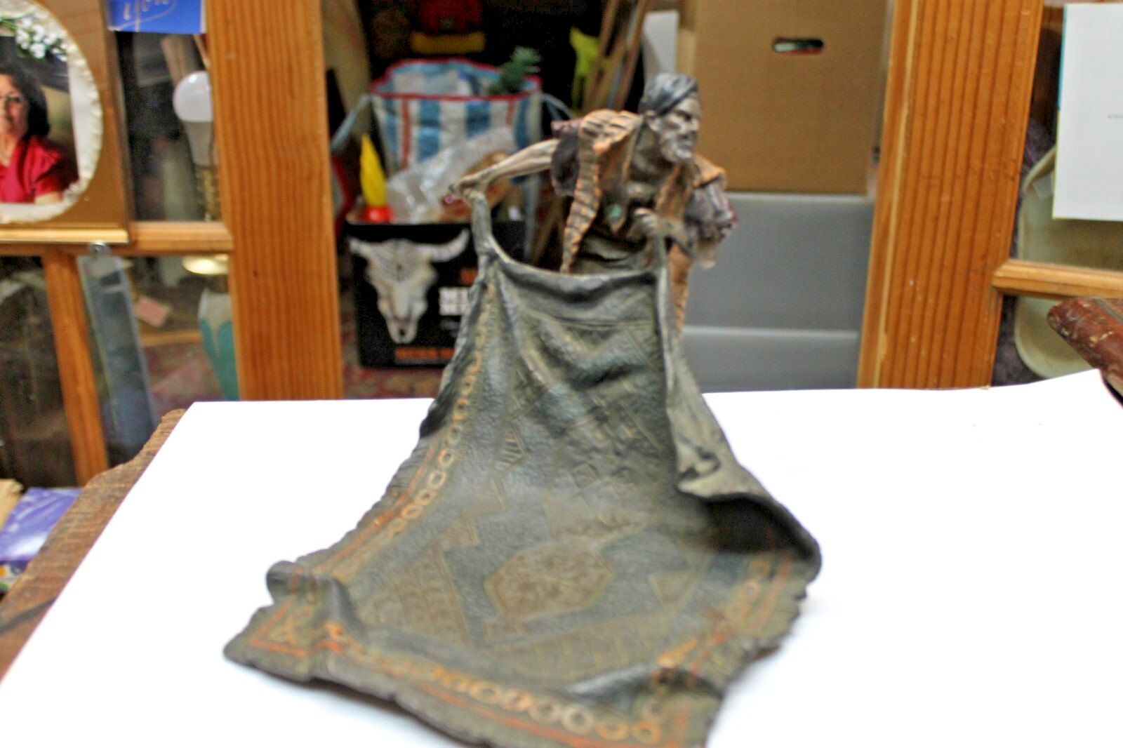 ANTIQUE BRONZE SIGNED NAM GREB BERGMAN VIENNA ARAB CARPET RUG SELLER SCUPTURE