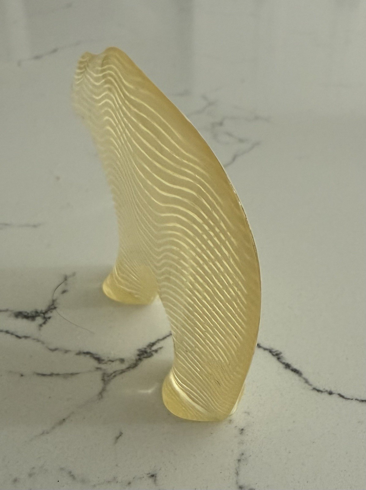 Vintage Abraham Palatnik Lucite Polar Bear Sculpture Op Art Acrylic 1970s MCM