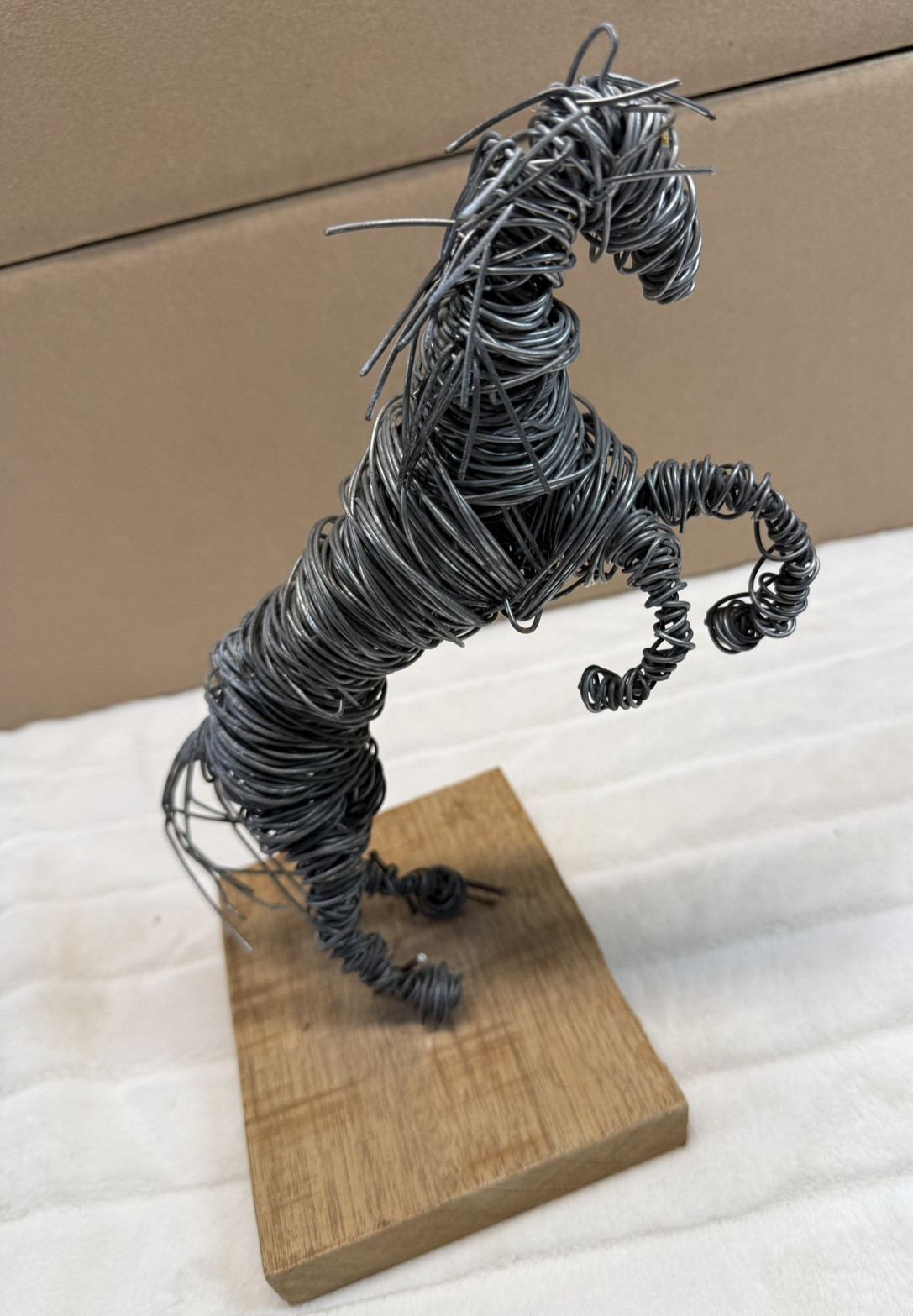 Handmade Wire Horse Sculpture Metal Art Equine Statue Rustic Decor Unique VTG