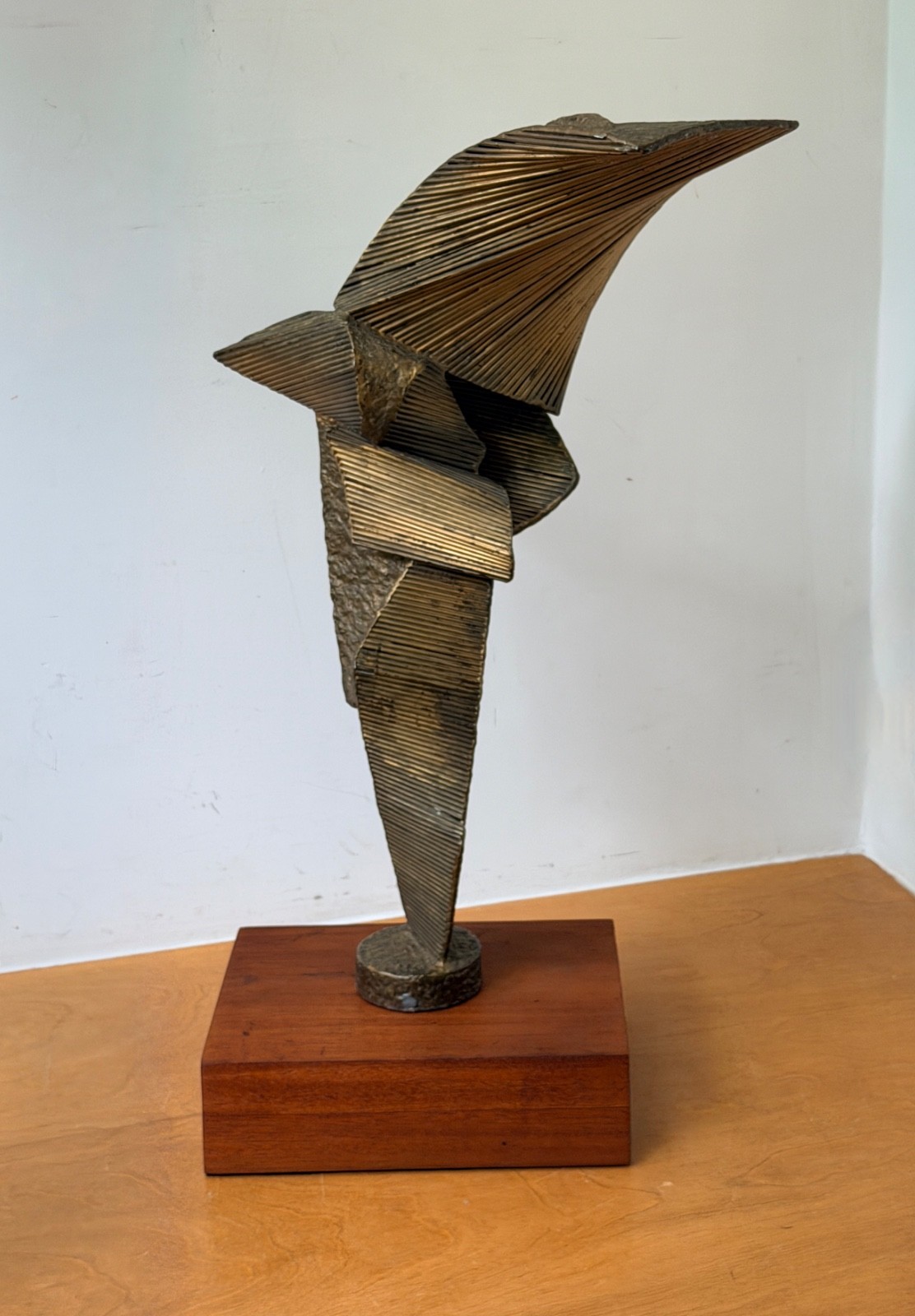 1960s John Roper Brutalist Abstract Metal New York Art Sculpture Statue Vtg Mcm