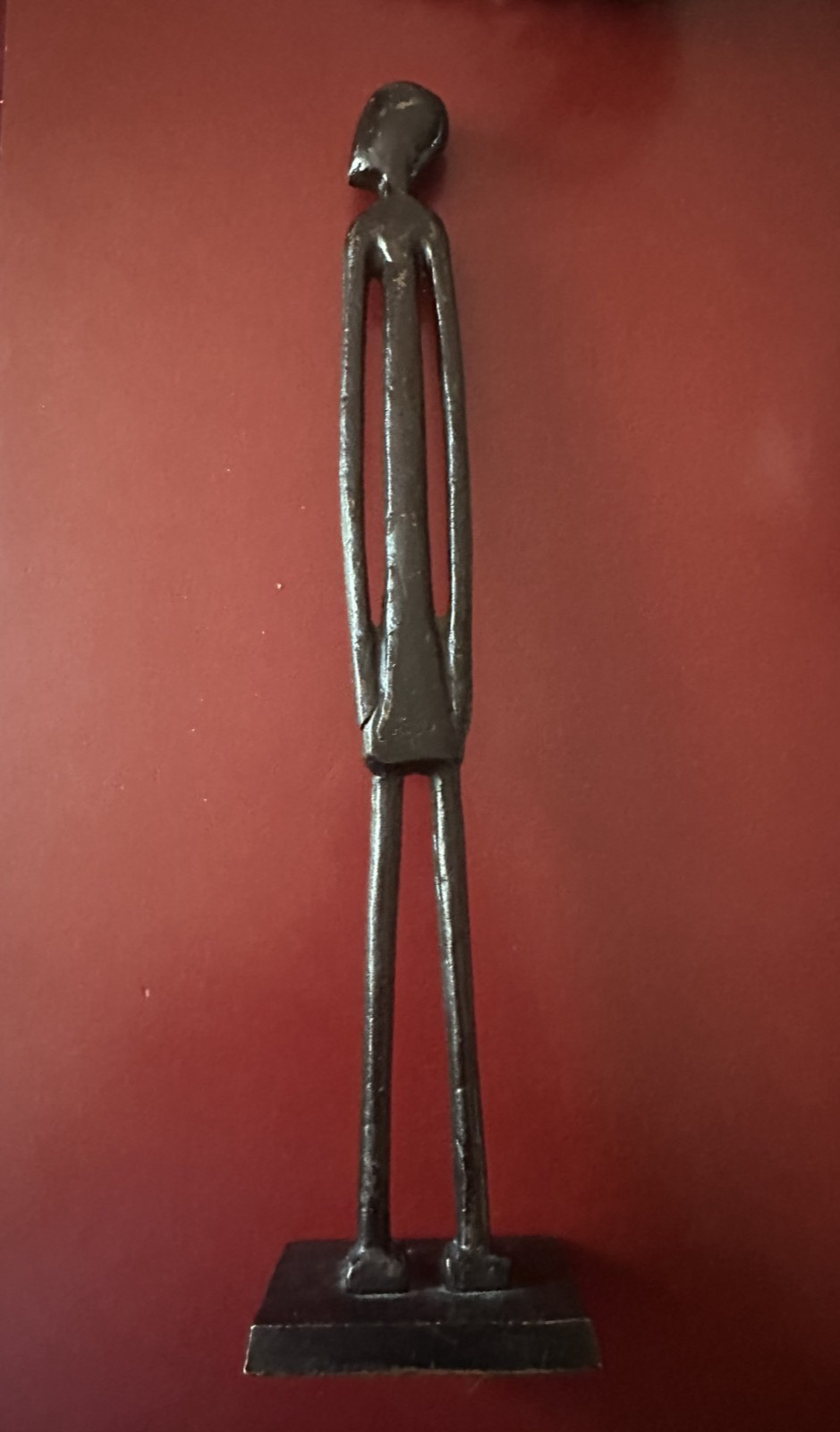 Pottery Barn Sculpture Cast Shadow Brutalist Giacometti Style Abstract