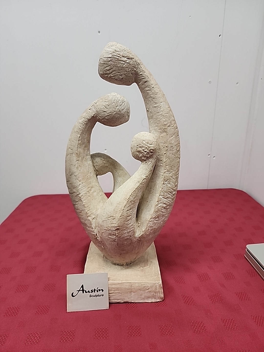 Yael Shalev Family Abstract Sculpture In Cement By Austin Productions 1983