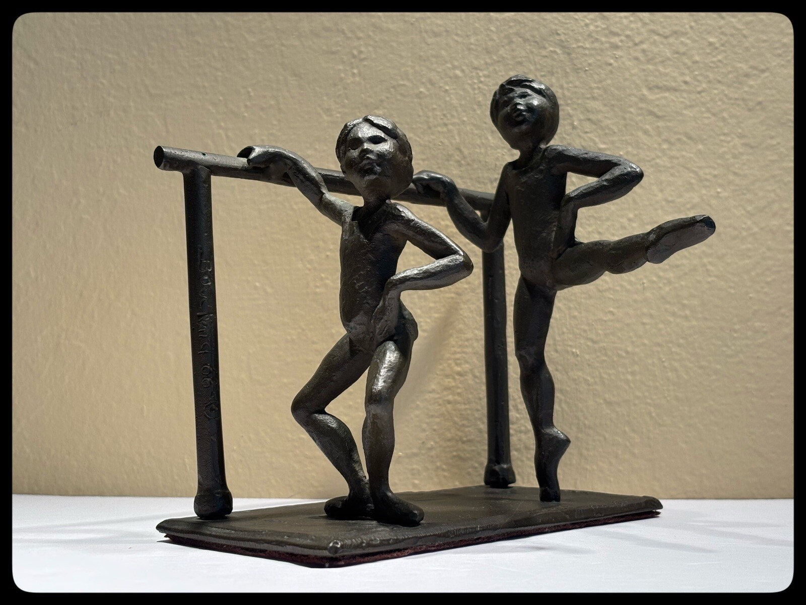Bouchard 68 Bronze Sculpture of Two Ballerinas 6 1/4&Prime; Tall Excellent Condition.
