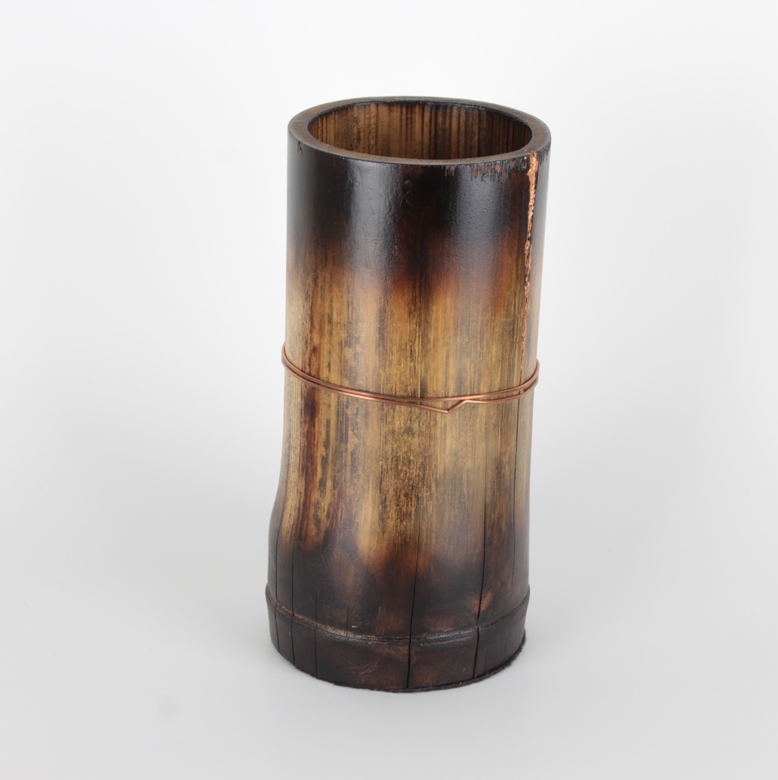 Handcrafted Quartz Crystals « From the Crystal Forest » Bamboo Sculptural Vessel