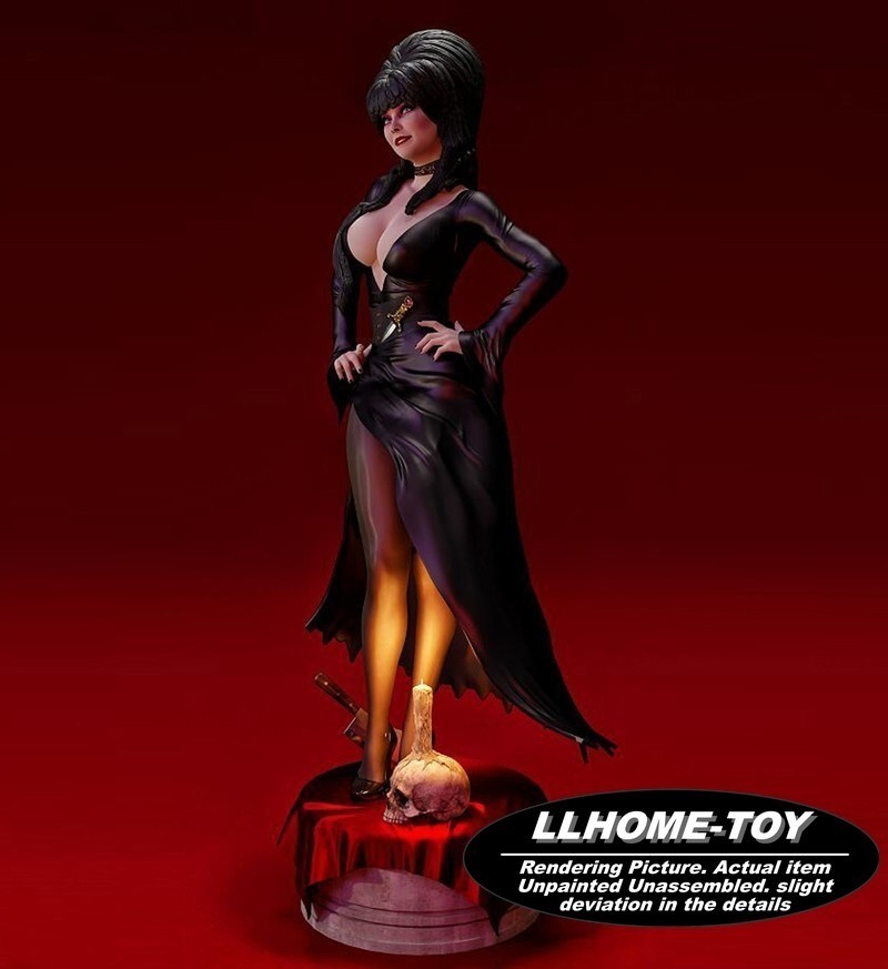 1/24 8cm Tall Elvira 3D Print Garage Kit Model Unpainted mini statue Figure