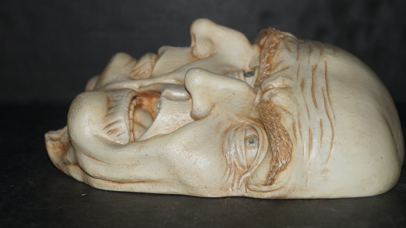 3-Faced Three Face Man Wall Art Figural Sculpture Figurine