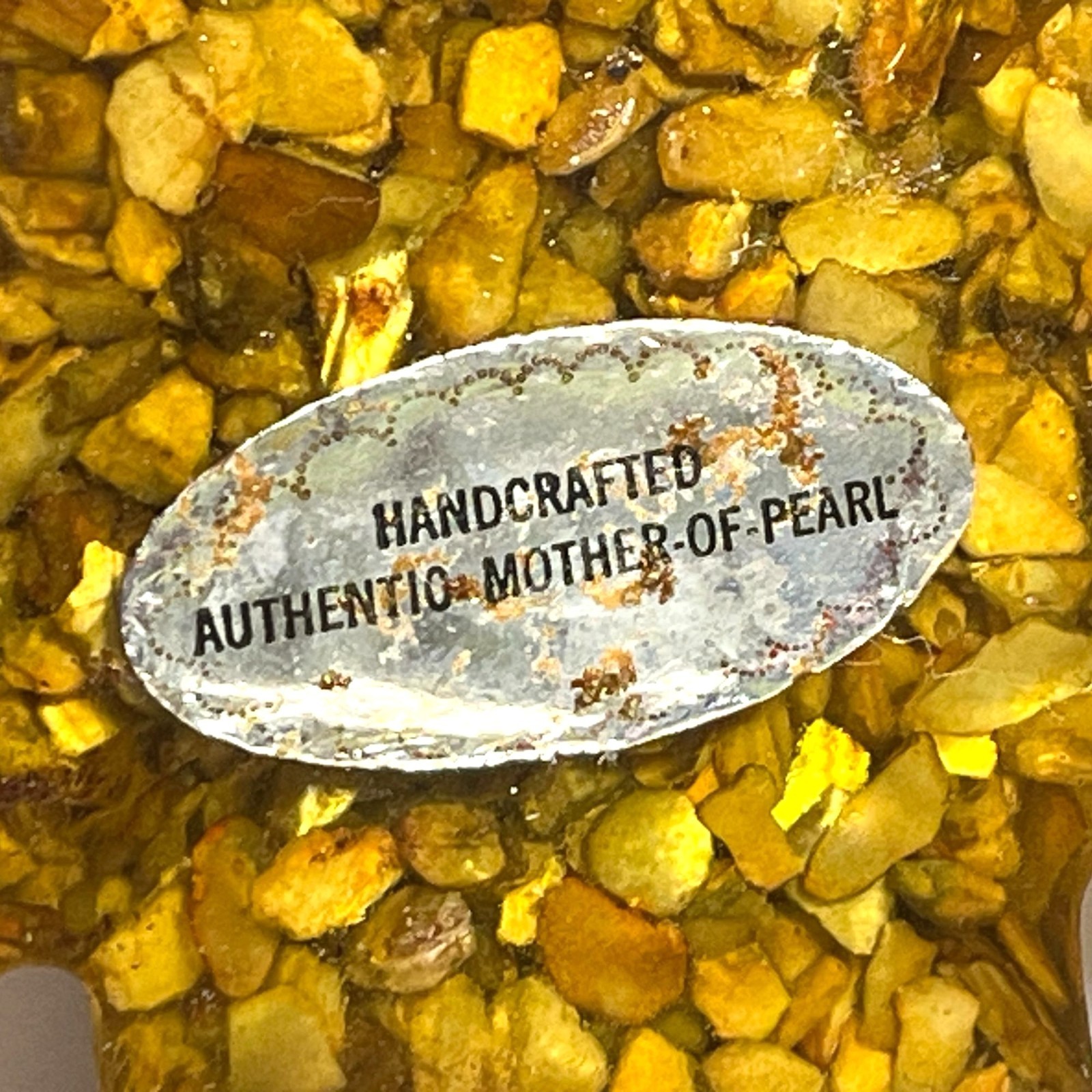 Vomit Art People Gingerbread Man and Lady Mother of Pearl Chips 11 inch