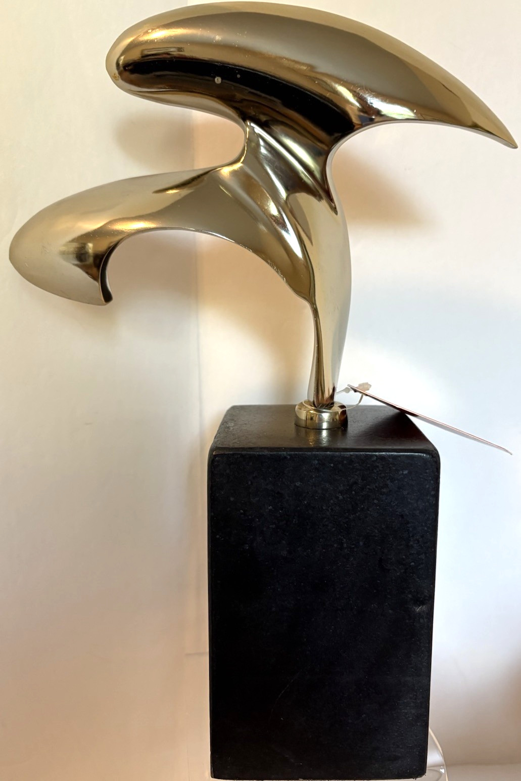 India Silver Black Metal Sculpture New w Tag Modern Art Decor Heavy Quality