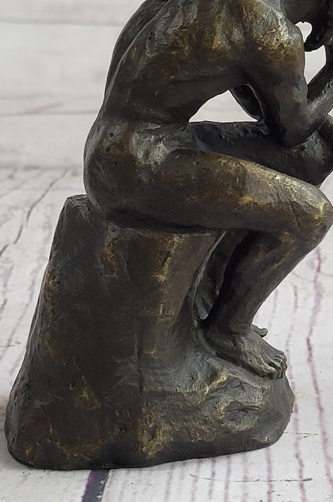 Signed RODIN Bronze Statue Thinker Sculpture Hot Cast Decorative Gift Figurine