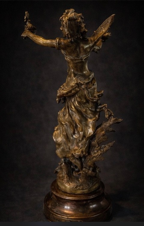 Nymphe des Bois – French Art Nouveau Bronze by L. Moreau