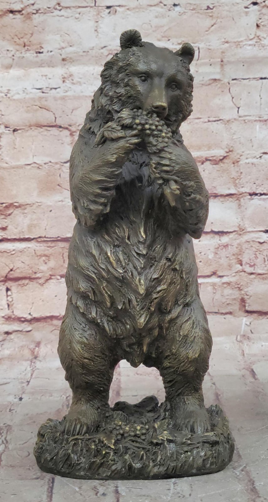 Large Kodiak Grizzly Black Bear Family Wildlife Art Lodge Bronze Marble Statue