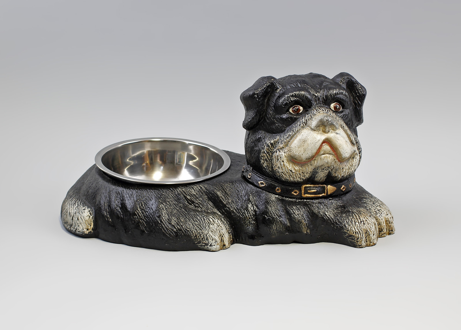 9937951-d Cast Iron Figure Pet Dog Coloured Aluschale 14 5/8×8 11/16×7 1/8in