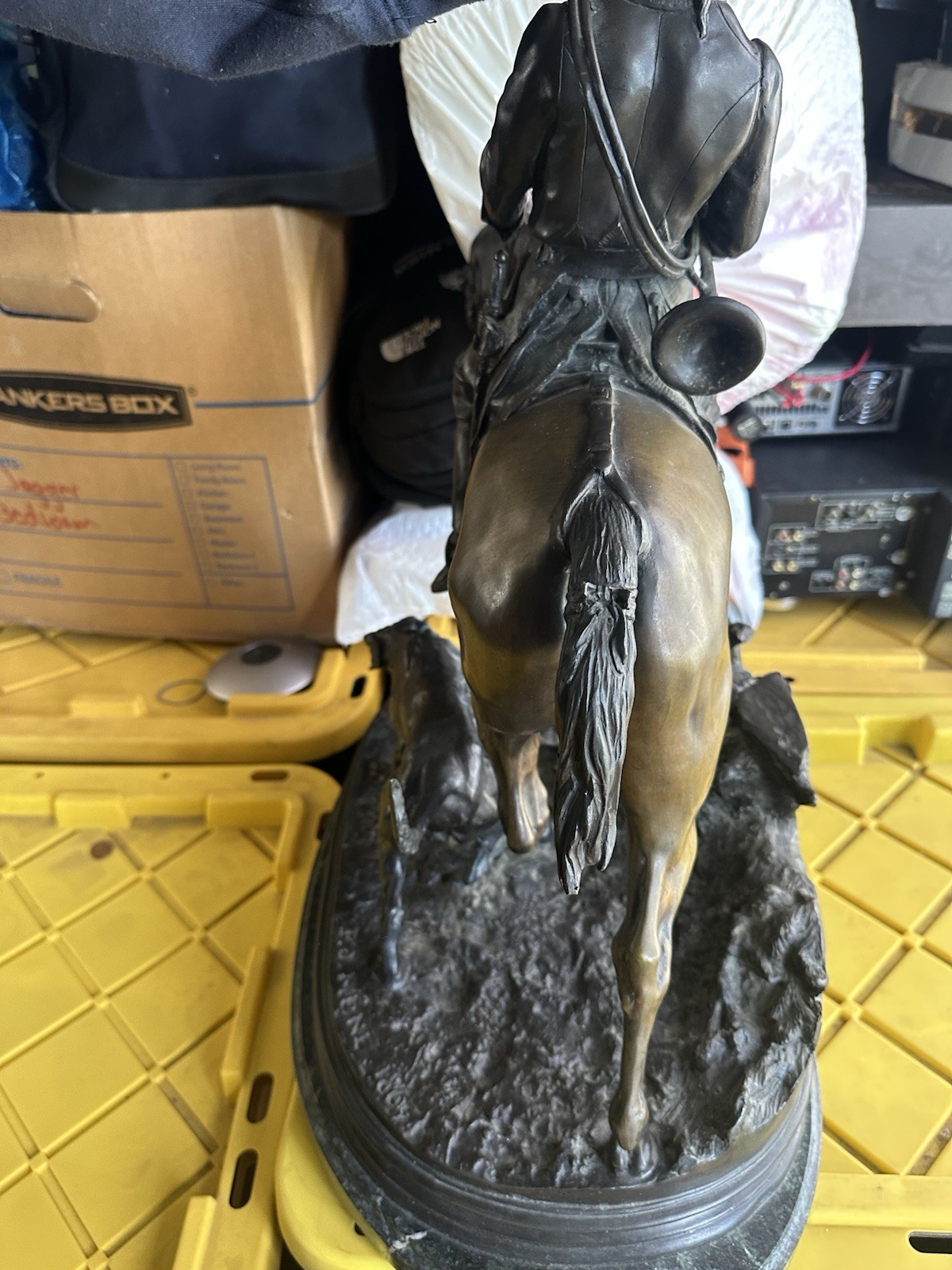 ANTIQUE SCULPTURE, BRONZE, PIERRE-JULES MENE &lsquo;THE HUNTSMAN’ 1864