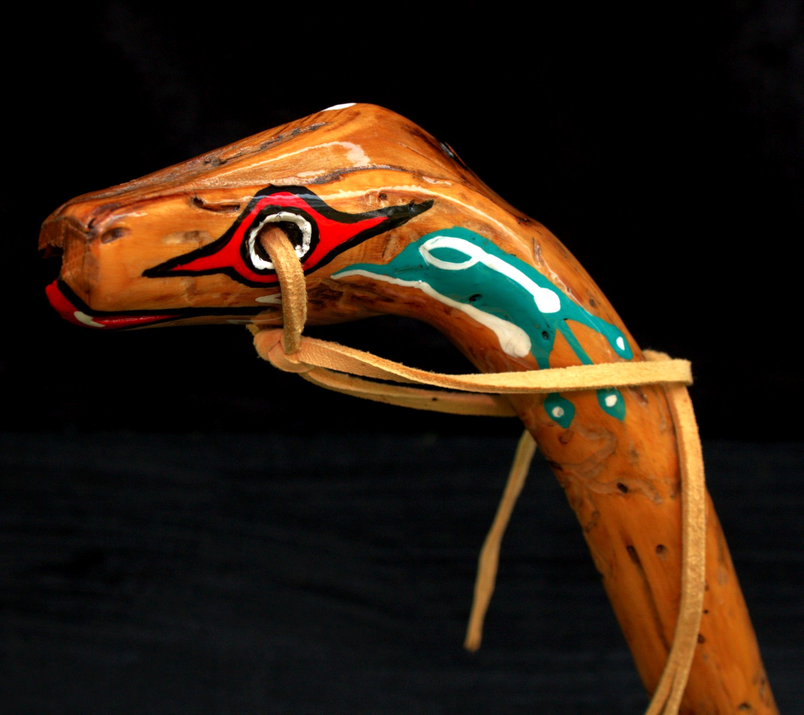 Signed Bill Pinkstaff Folk Art Wood Snake Sculpture Hand Carved & Painted 2018