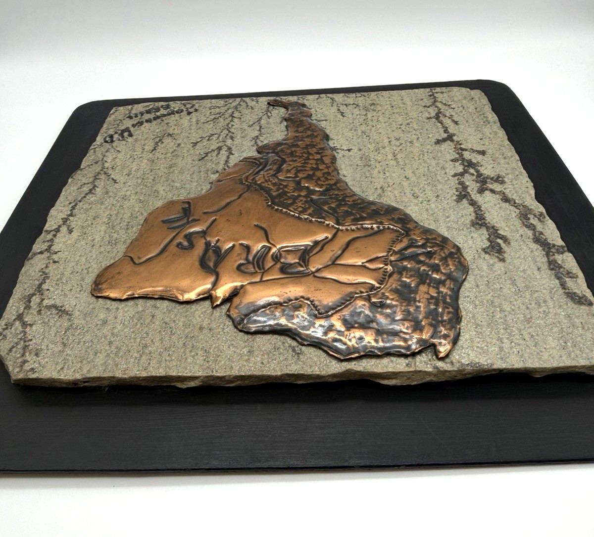 Vintage Johannes Wilhelmus Van Dartelen Copper Brazil on fossilized stone art