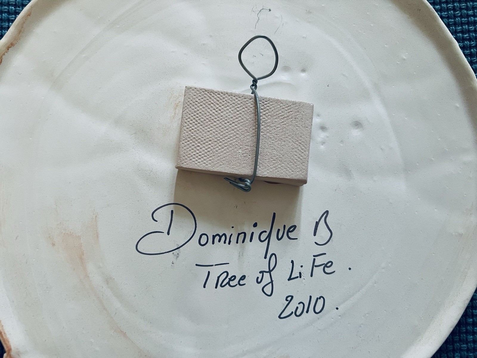 Dominique Blain Ceramic Sculpture Wall Plate « Tree Of Life” 2010. Artist Signed