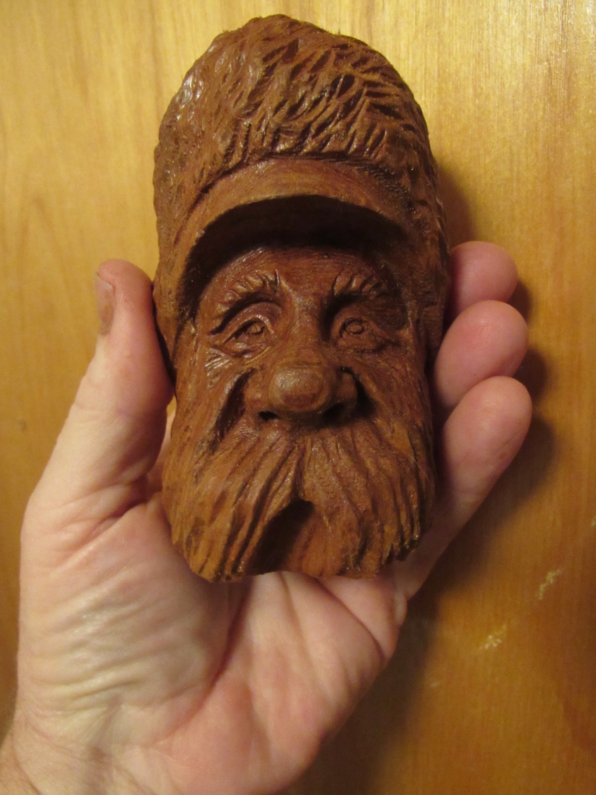 Wood Spirit Carving Wood Spirit Bark Spirit Tree Spirit Gnome Wizard #13