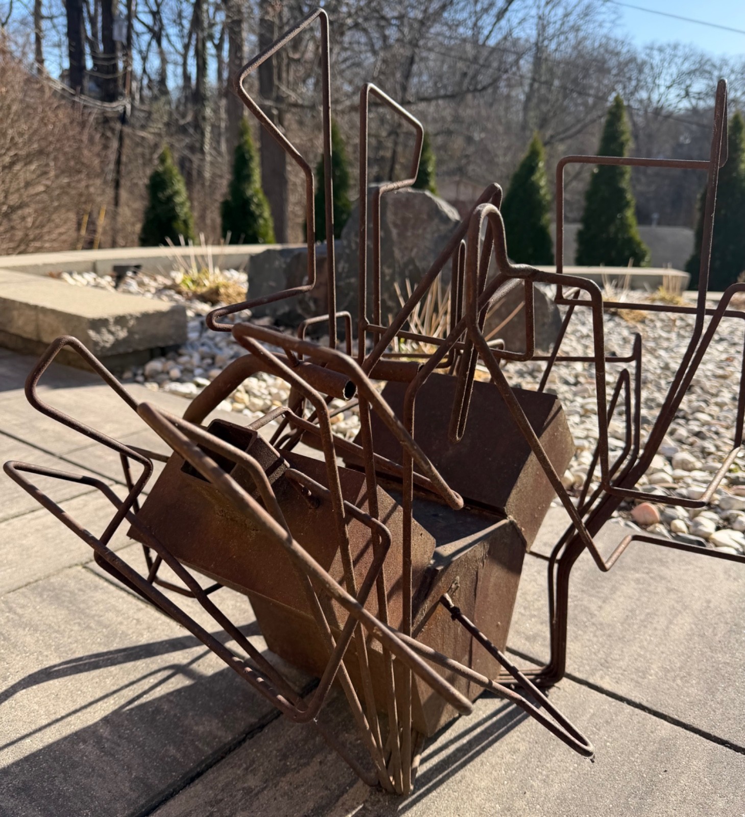 Handmade Vintage Steel Metal Sculpture Modern Abstract Unique Unusual Art 1970s