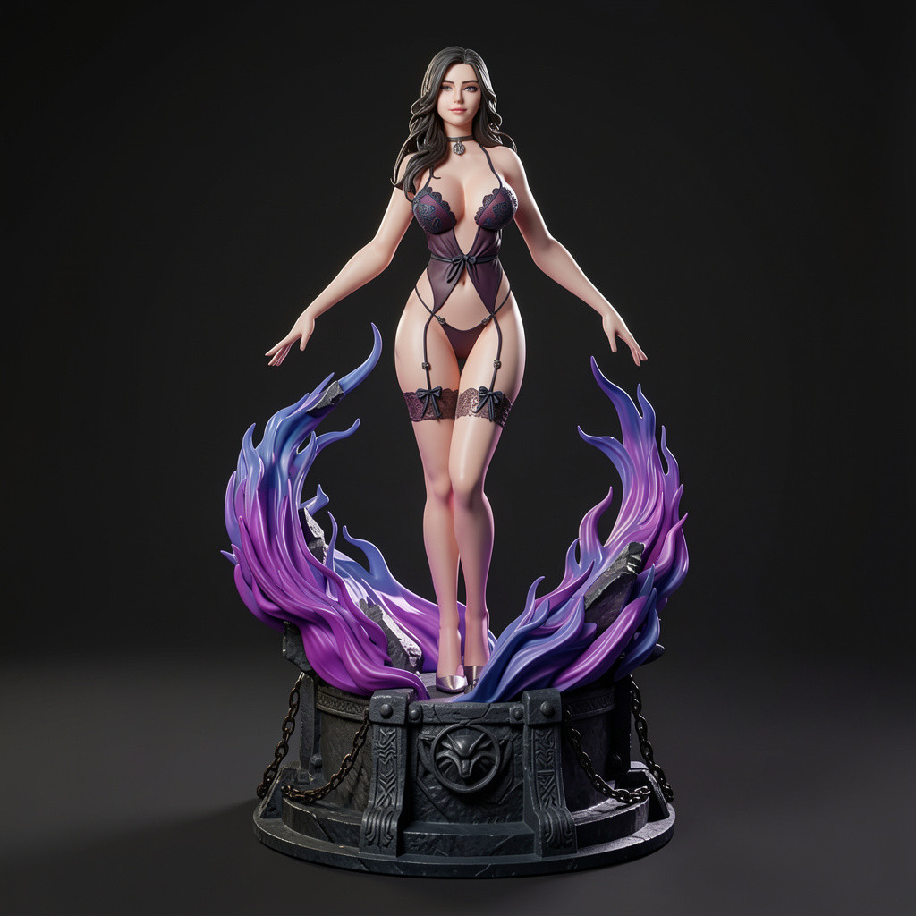 Yennefer The Witcher Sexy V1! 3D Printed 16k Res! Hand Painted or Unpainted!
