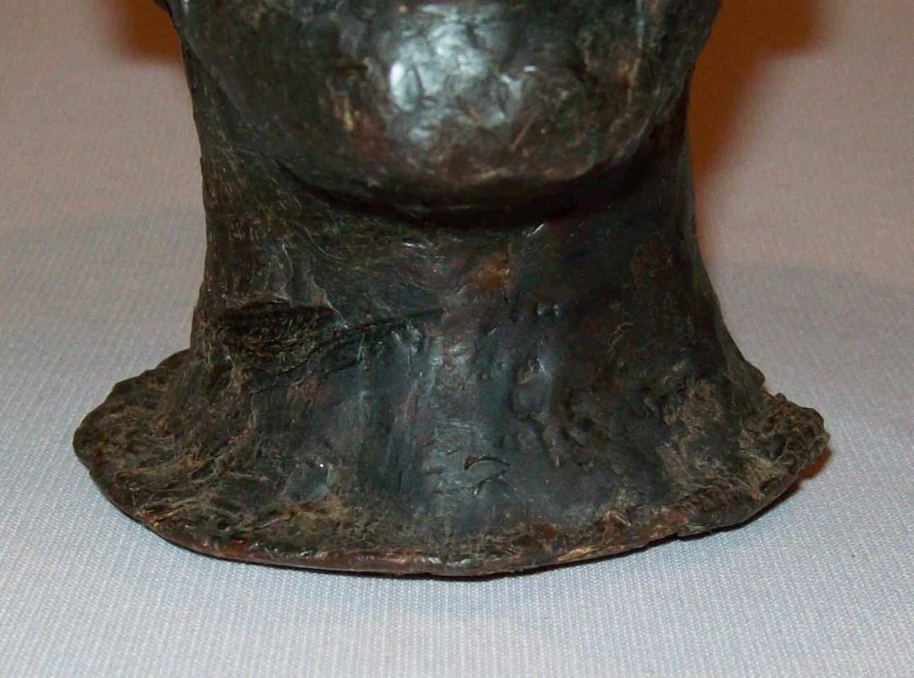 Old Antique Vtg 19th C 1800s Folk Art Hand Carved Wax Beeswax Mans Bust Figure