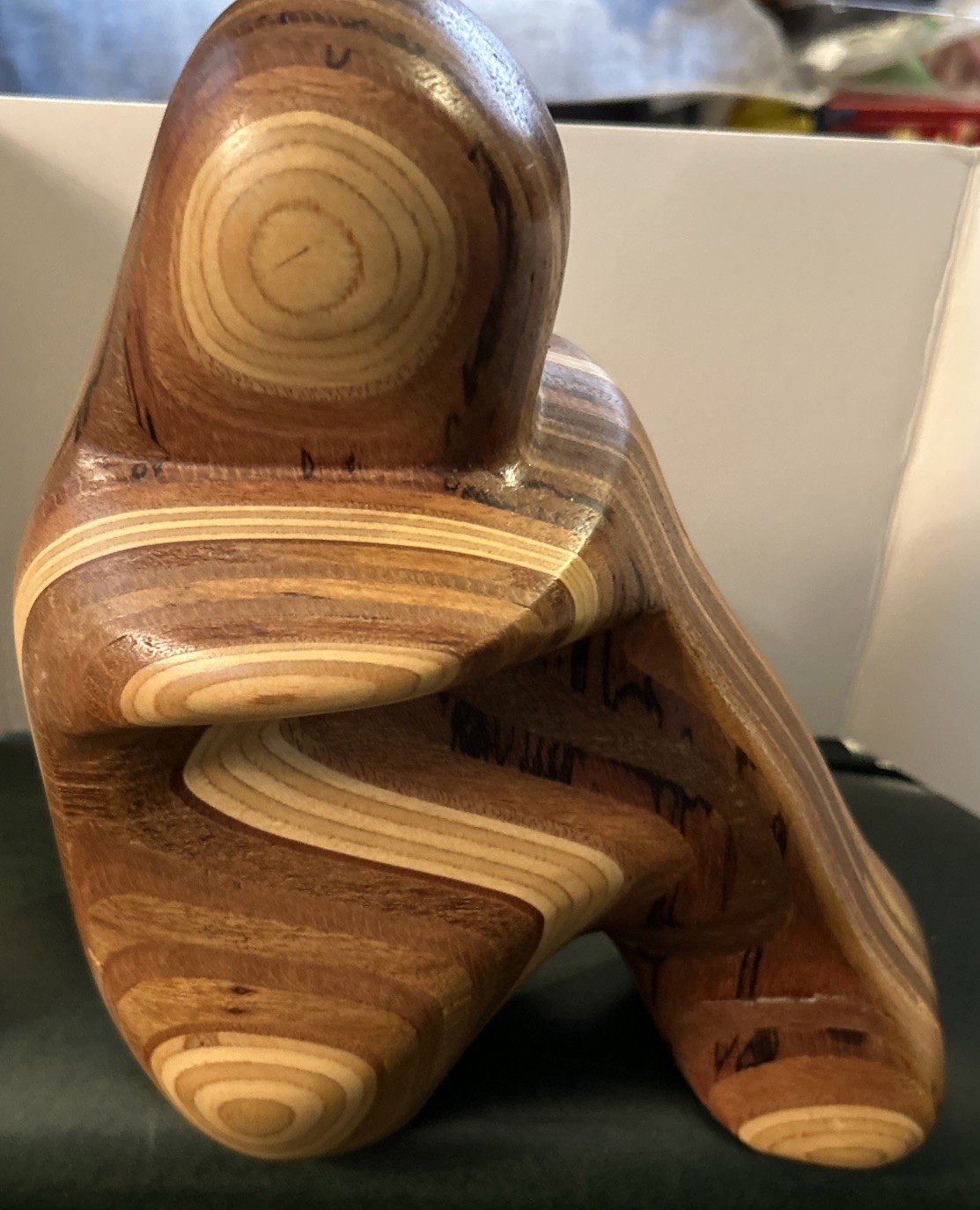 Robert Hargrave Signed Carved Sculpture Hand Contemporary Figurine Approx 10x7in