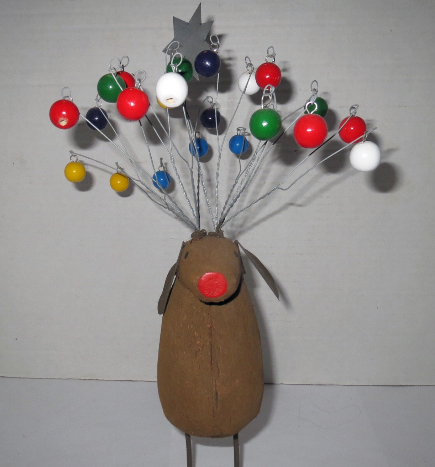 Unique One Of A Kind WIMSEY AMERICAN FOLK ART – BALLOON HEAD DOG SCULPTURE