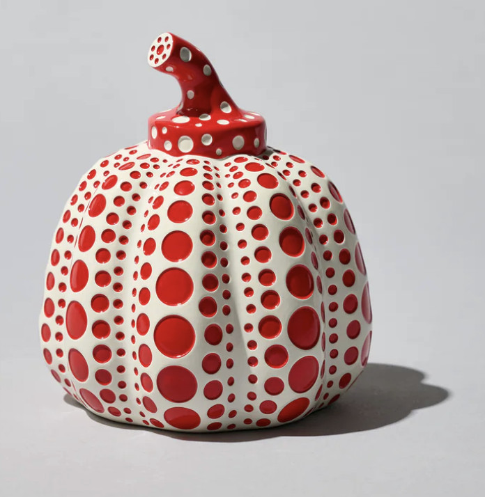 Yayoi Kusama object pumpkin Red White Japan Artist Sculpture authentic From JPN