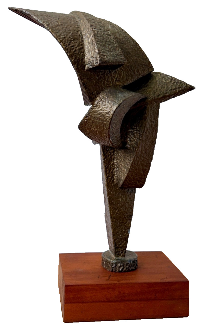 1960s John Roper Brutalist Abstract Metal New York Art Sculpture Statue Vtg Mcm