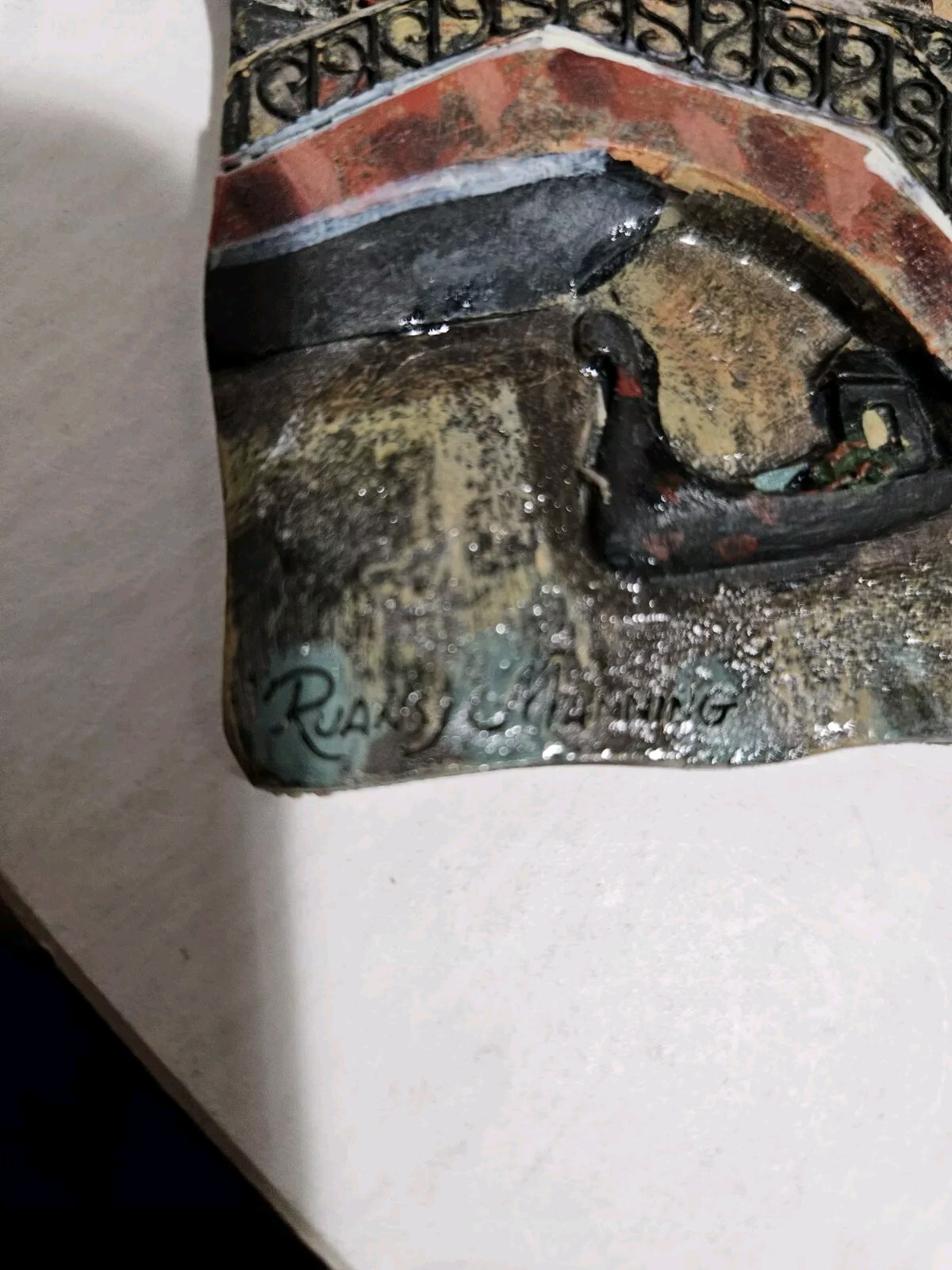 Ruane Manning Set of 2 Resin 3D Wall Art Sculpture Venice scenes 9&Prime;x3.25” »