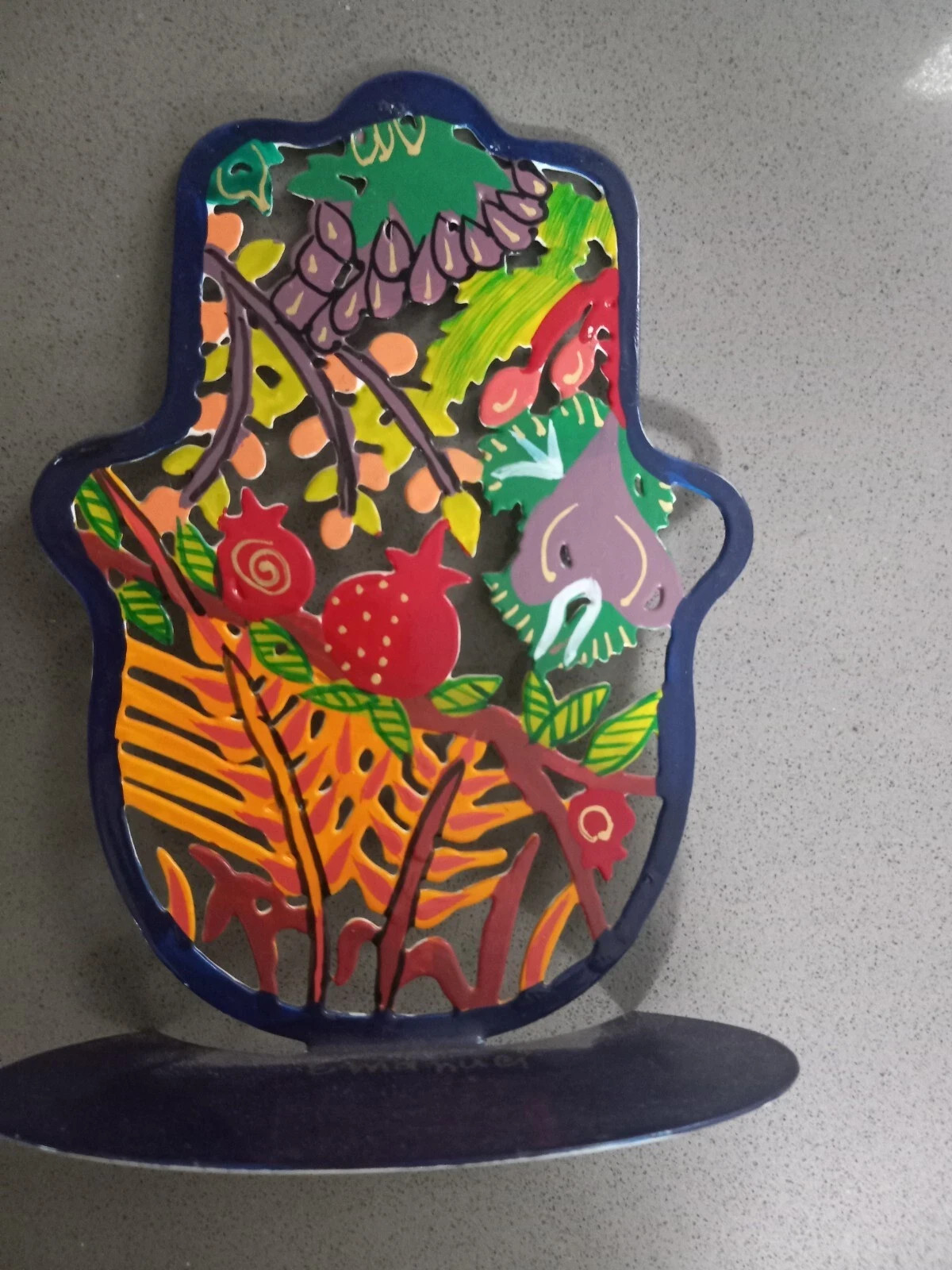 small hamsa steel/aluminum artwork