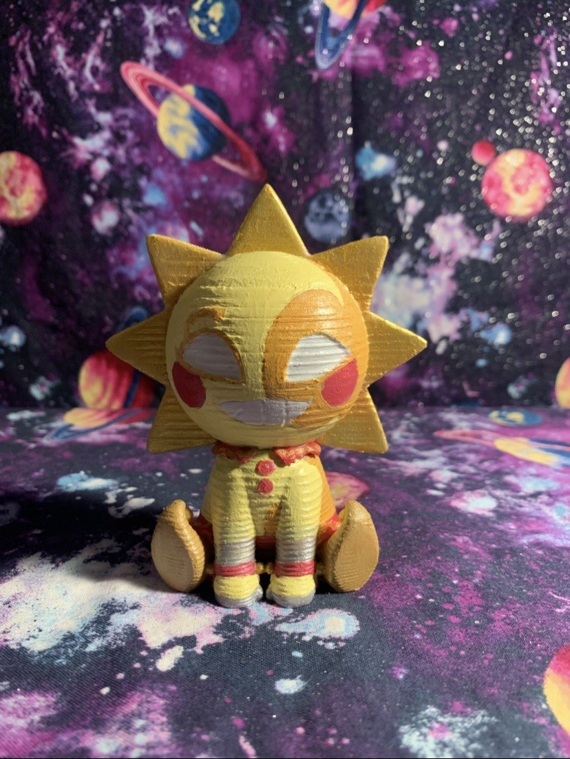 Flawed Painted Five Nights at Freddy’s Security Breach Sun PLA “Plush” Figure
