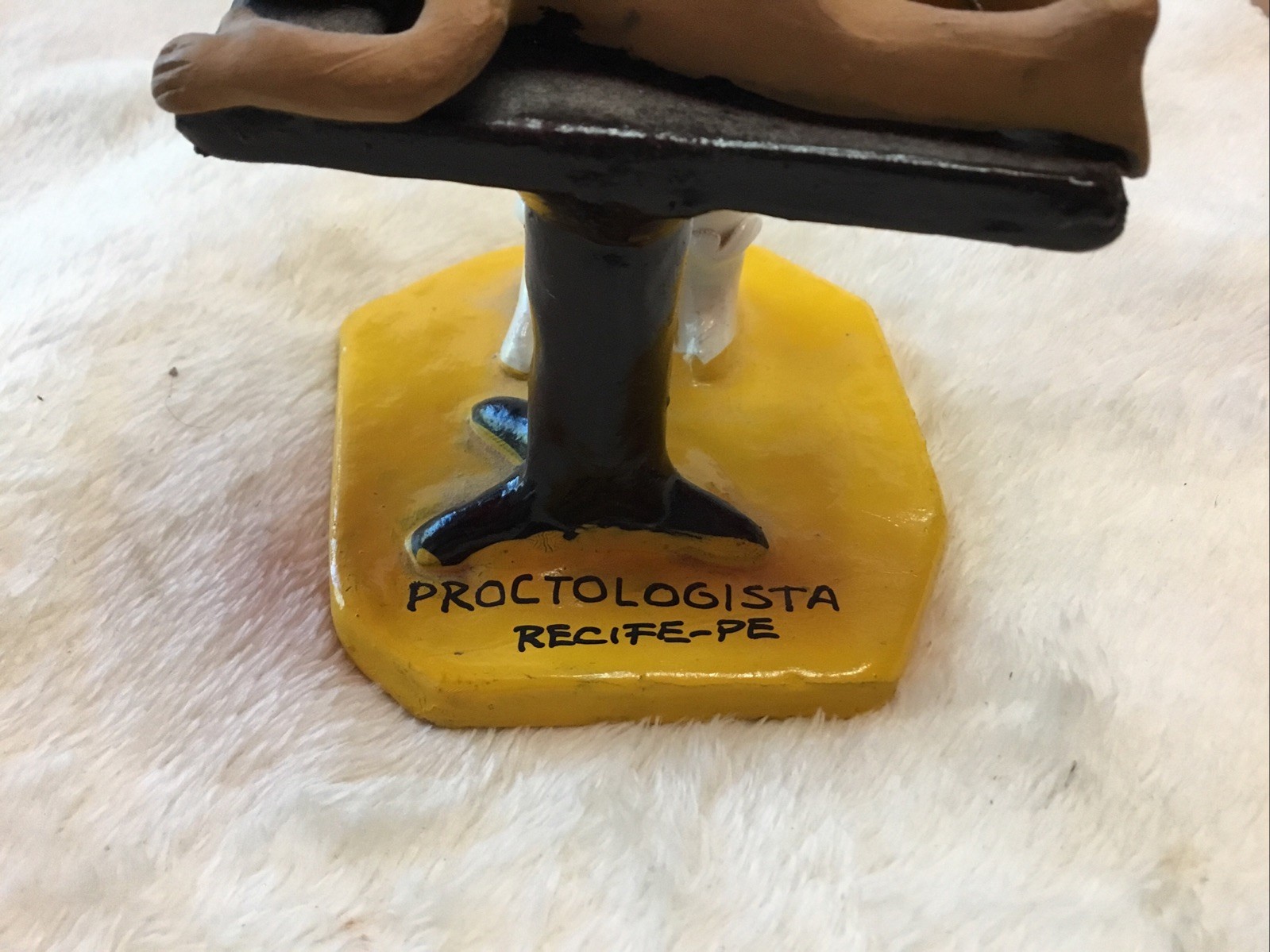 Brazil Folk Art Clay Sculpture PROCTOLOGISTA Doctor – Stamped