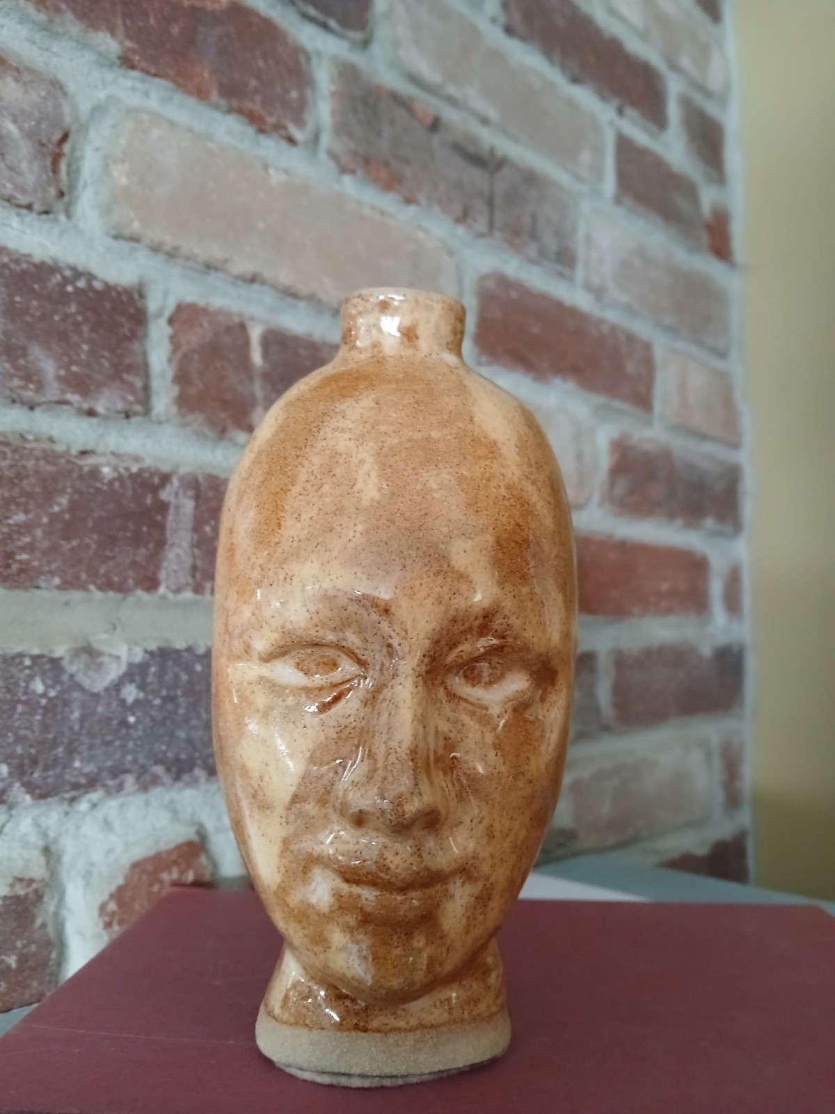 Glazed Twin Face Statue