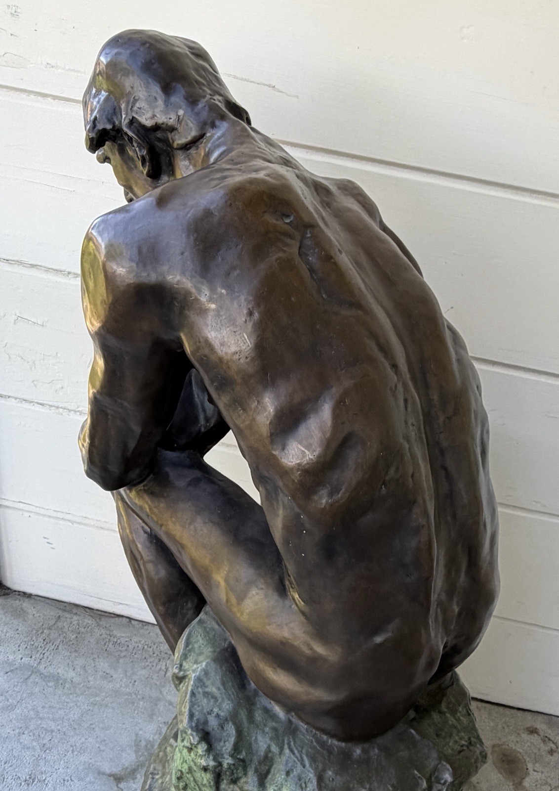 Antique Barbedienne Foundry Rodin Le Penseur “ The Thinker” 32” Bronze Sculpture