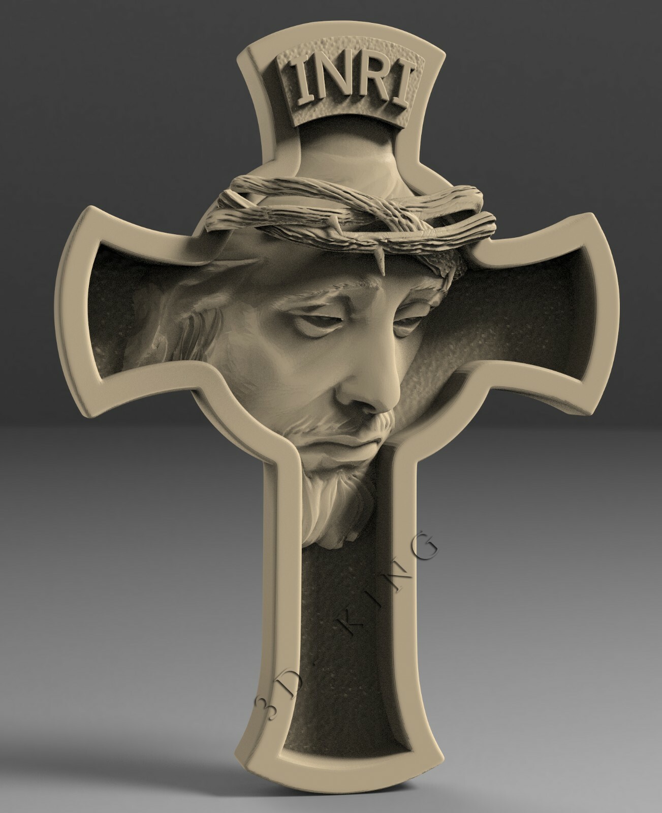 3D STL Model JESUS & CROSS for CNC Router 3D Printer Engraver Carving Aspire