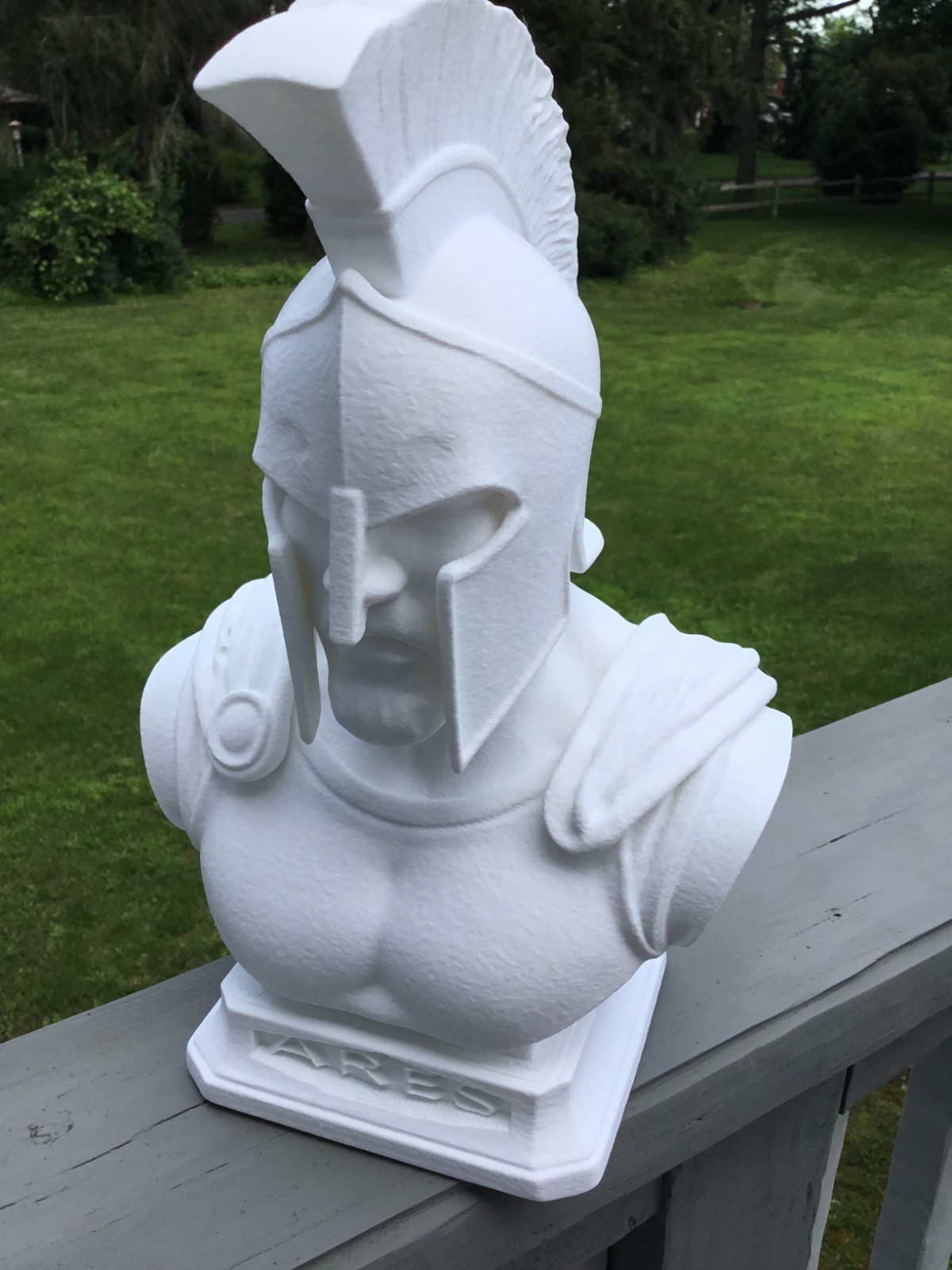 Custom 13&Prime; Ares God of War Bust Spartan Helmet Sculpture Greek Mythology Art