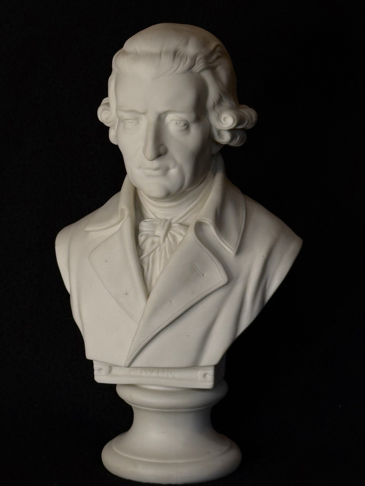 Antique Parian FRANZ JOSEPH HAYDN (1732-1809) Bisque Portrait Bust Statue