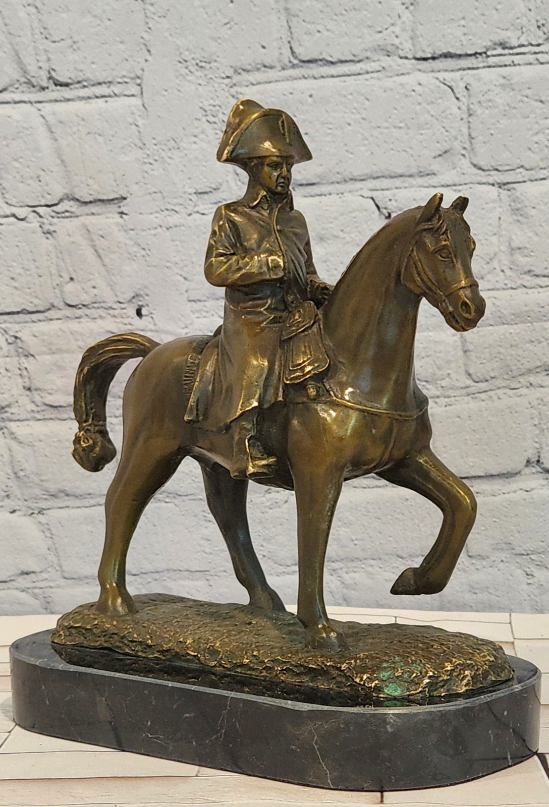 Signed Milo Bronze Napoleon on Horse Statue Equestrian Sculpture Fine Art