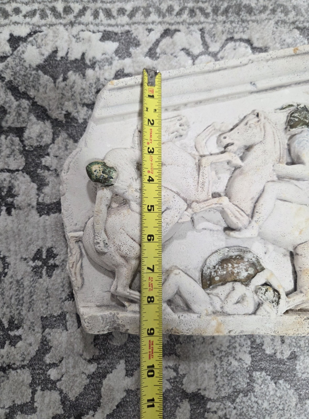 Ancient Greek Hercules Battle Relief Sculpture Classical Roman Panel Wall Decor