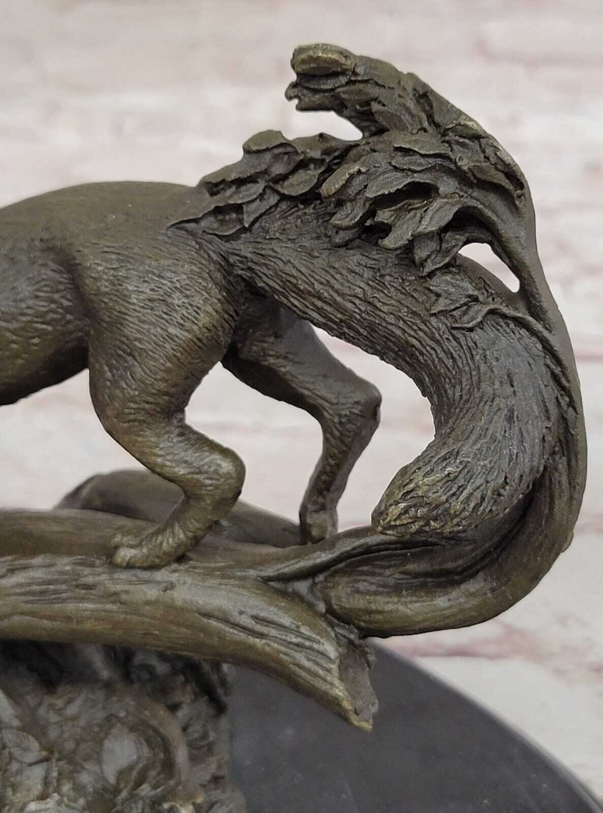 Fox Bronze on Prowl Garden Outdoor Lawn Sculpture made by Lost Wax Method