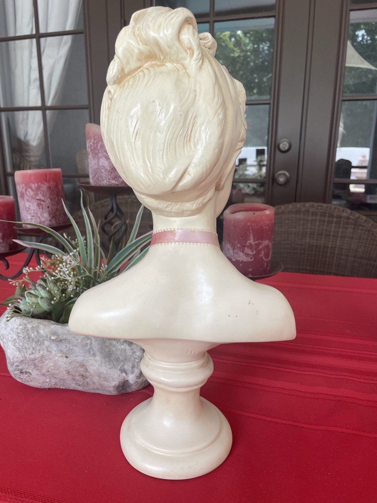 Reproduction 20th Century Bust Ceramic Jean Antoine Houdon 16”
