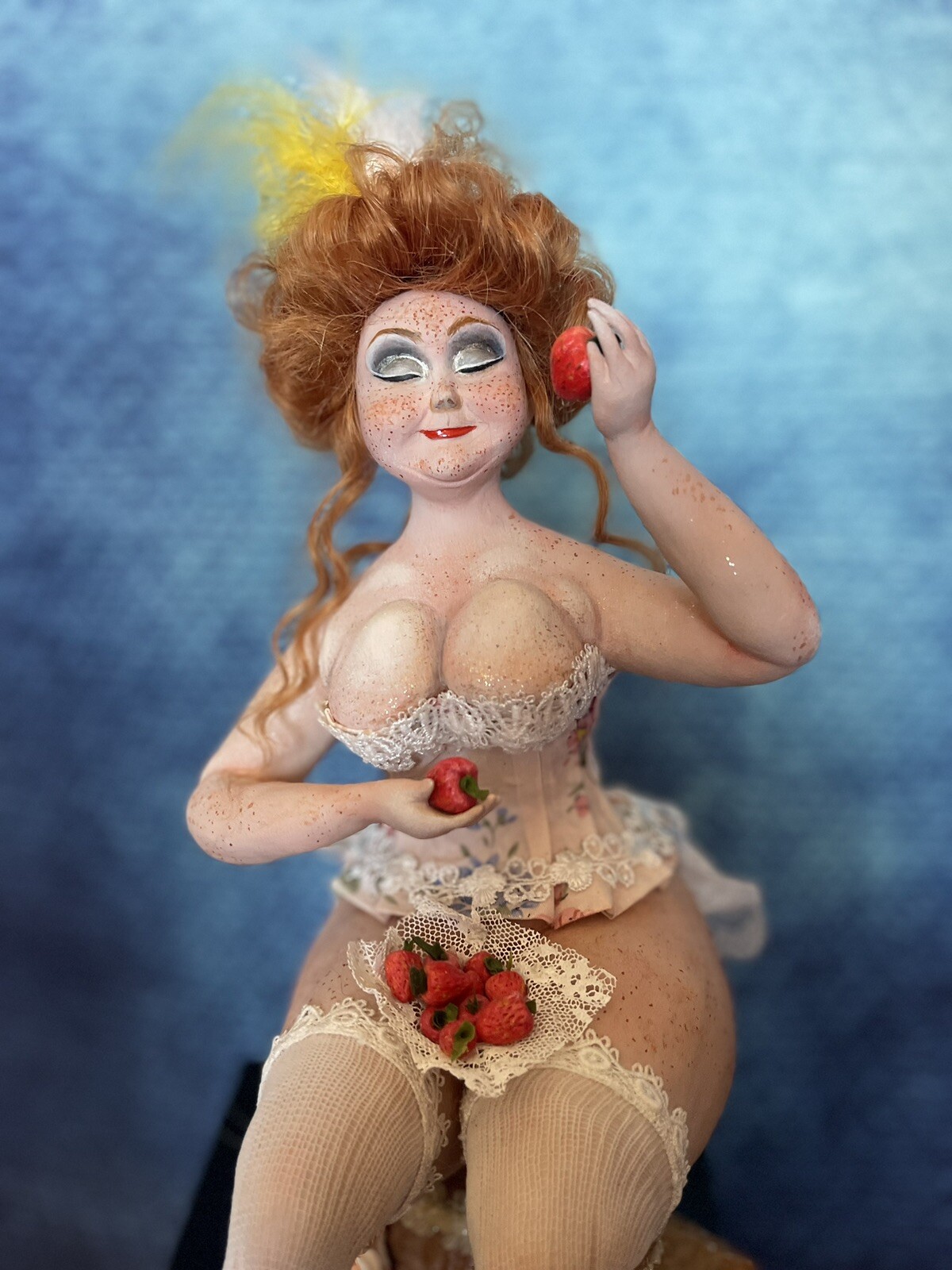 Ooak art doll , collection doll hand made . interior Doll