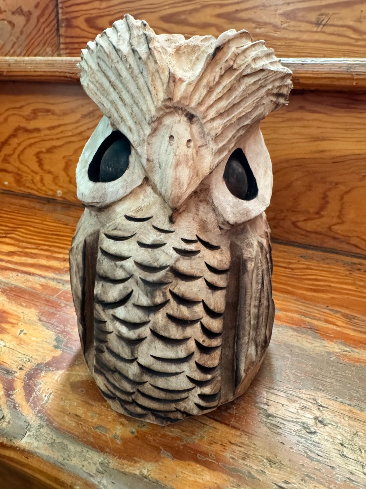 Chainsaw and Dremel Carved Wooden Baby Owls – Black Walnut, Cherry, & Cedar!