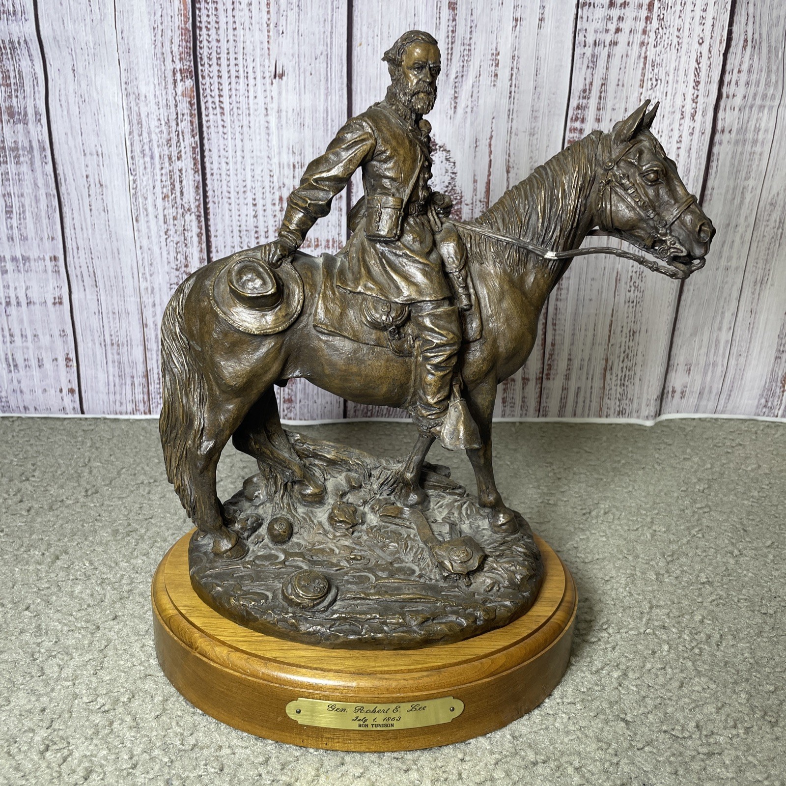 Ron Tunison General Robert E Lee July 1st 1863 Cold Cast Bronze Sculpture Statue