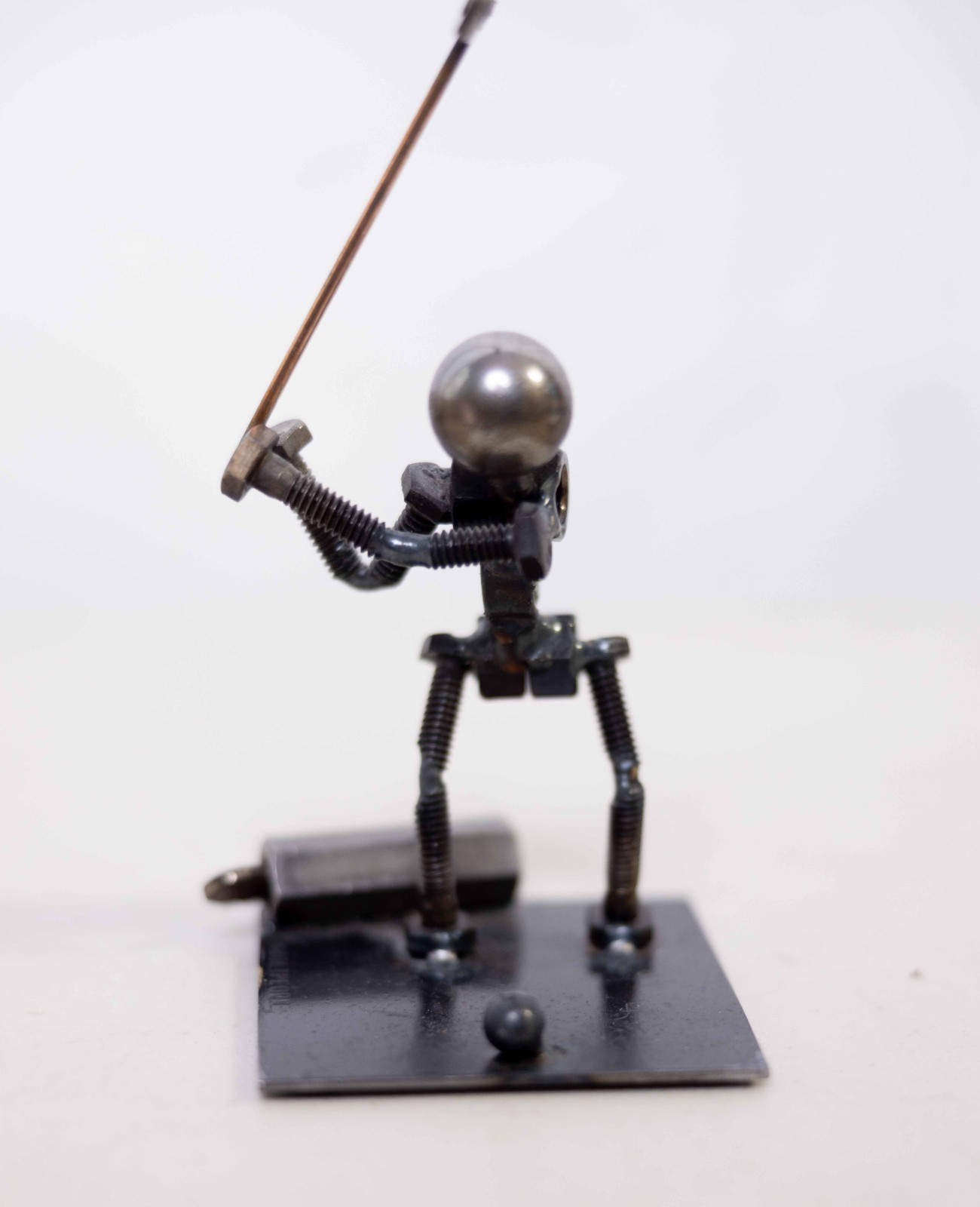 Steve Appel’s Bolt People Metal Art Sculpture Golf Player Signed