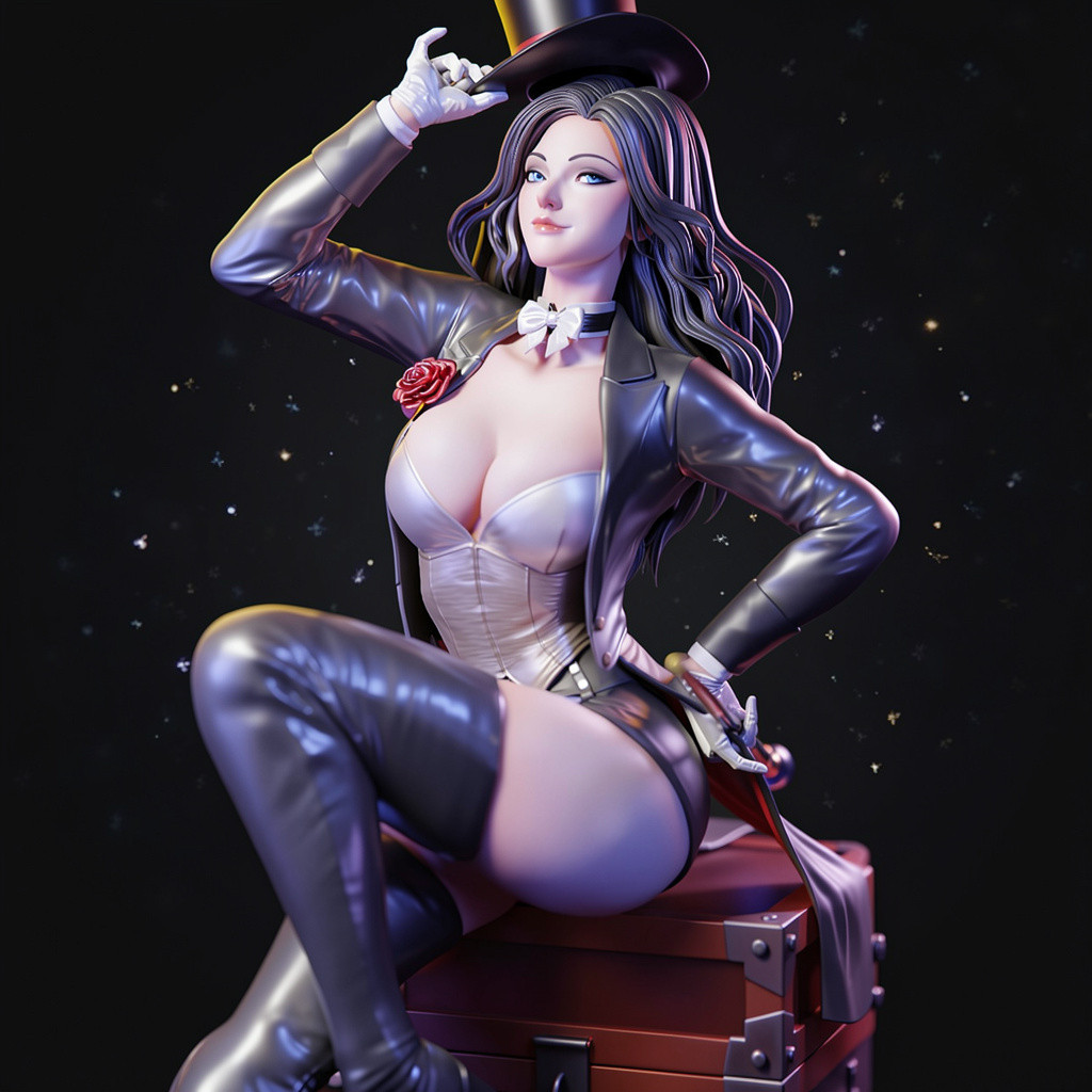 Sexy Zatanna V1! 3D Printed 16k Res! HandPainted or Unpainted!