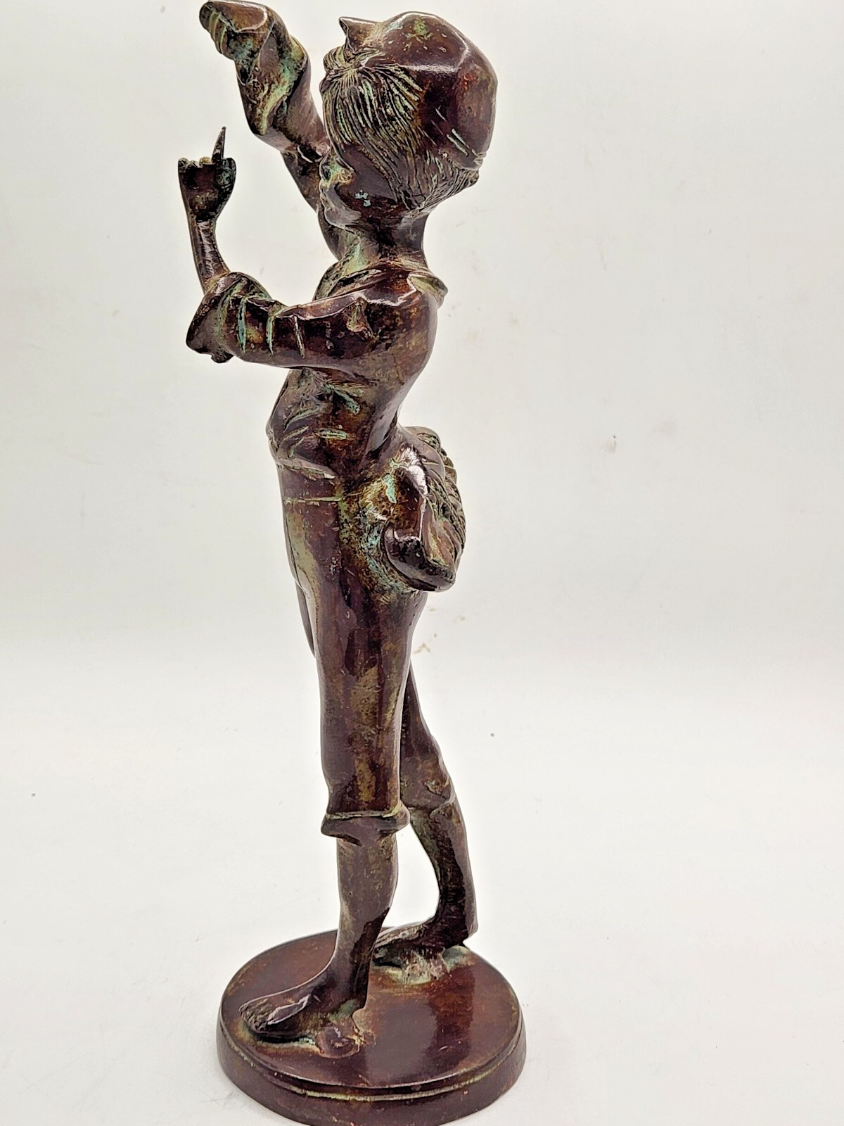 Rancoulet Style Bronze Statue of Boy w/Fish –