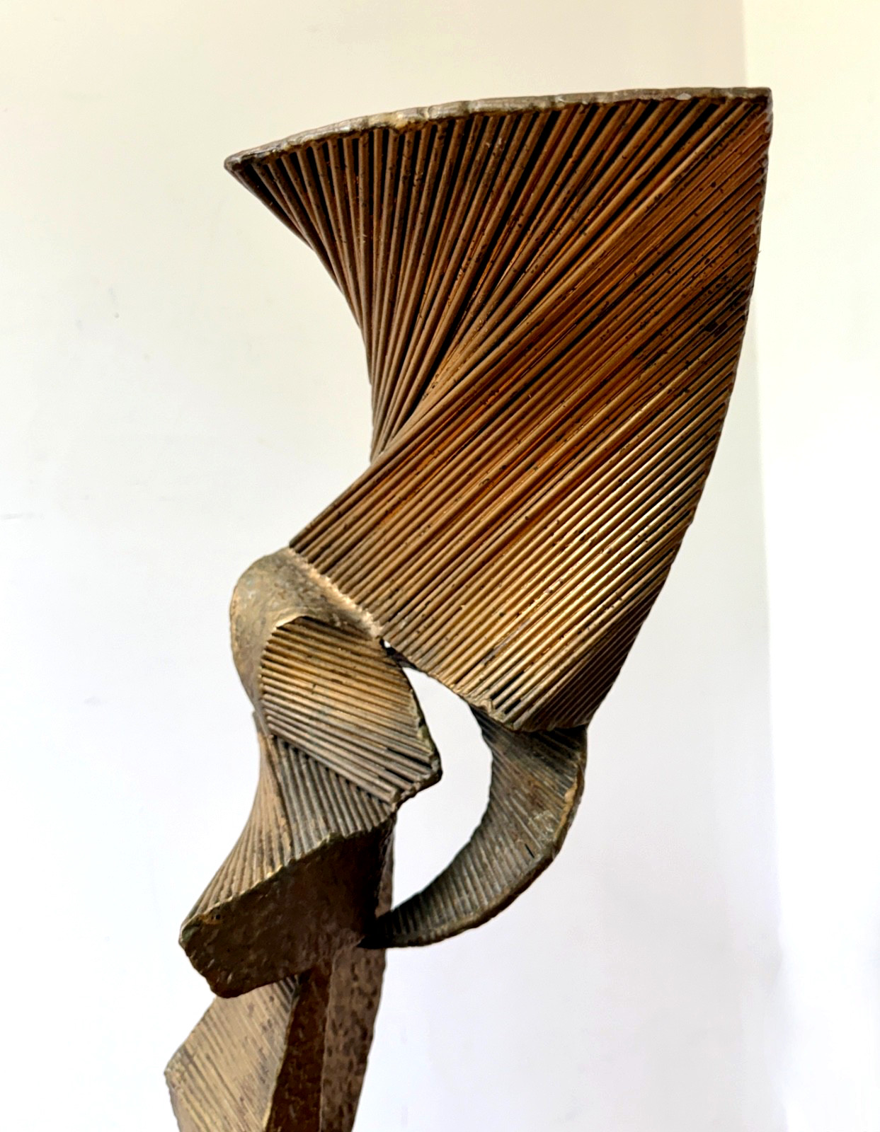 1960s John Roper Brutalist Abstract Metal New York Art Sculpture Statue Vtg Mcm